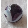 Glasperlen violette/weiss