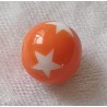 Kuststoffperlen Sterne orange