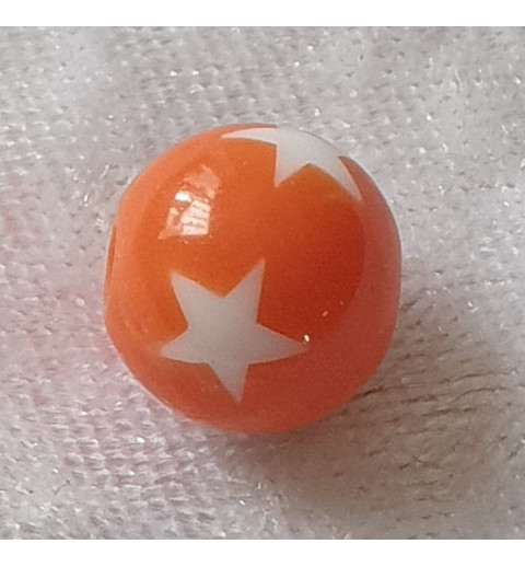 Kunststoffperlen Sterne orange