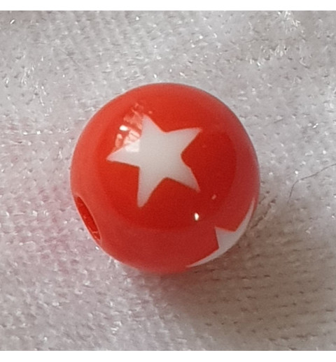Kunststoffperlen Sterne rot