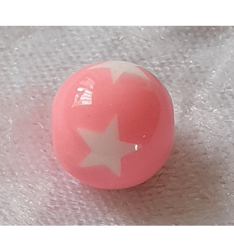 Kunststoffperlen Sterne rosa