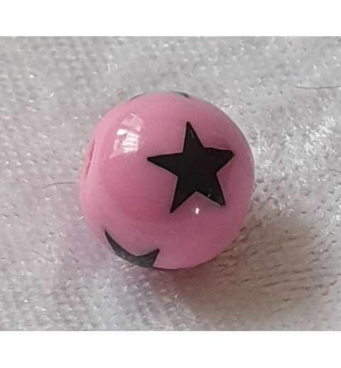 Kunststoffperlen Sterne magenta