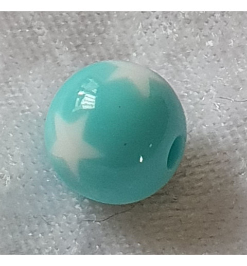 Kunststoffperlen Sterne mint