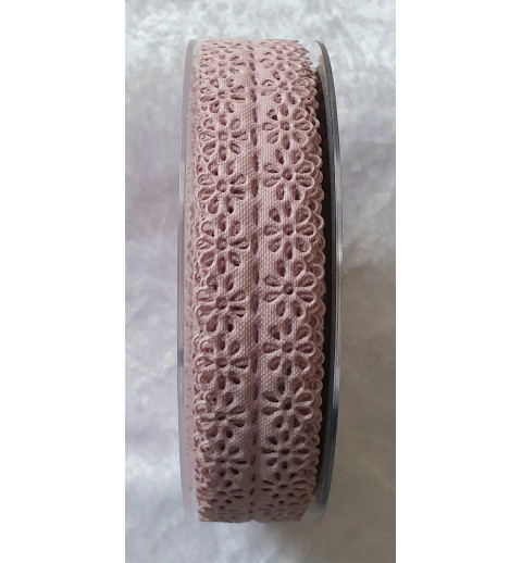 Dekoband Blumen altrosa