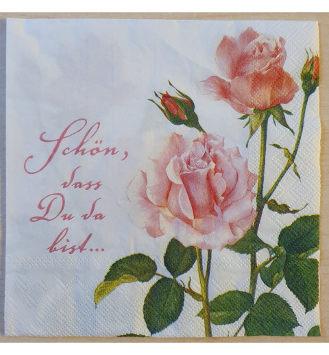 Serviette Rosen Schön dass..