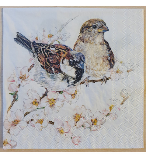 Serviette Spatzen