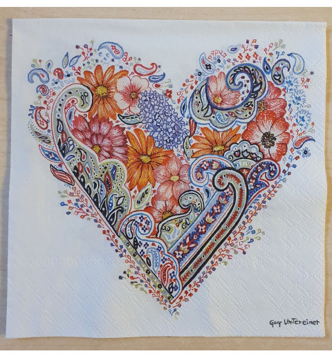 Serviette Herz