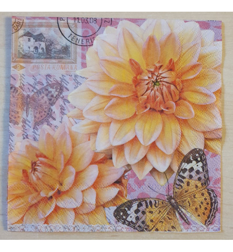 Serviette Dahlien