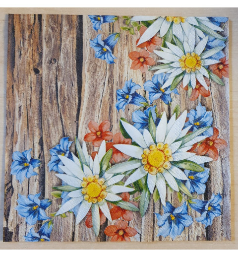 Serviette Edelweiss/Enzian
