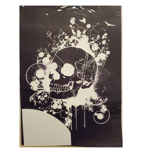 Siebdruck-Schablone Totenkopf