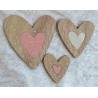 Holzherz rosa/glitzer