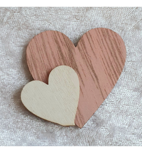Holzherz rosa