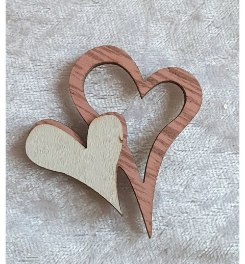Holzherz rosa