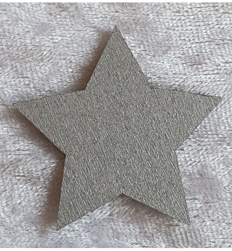 Holzstern silber