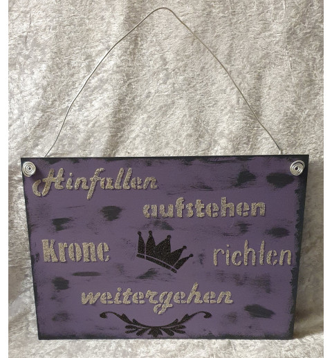 Schild Hinfallen....