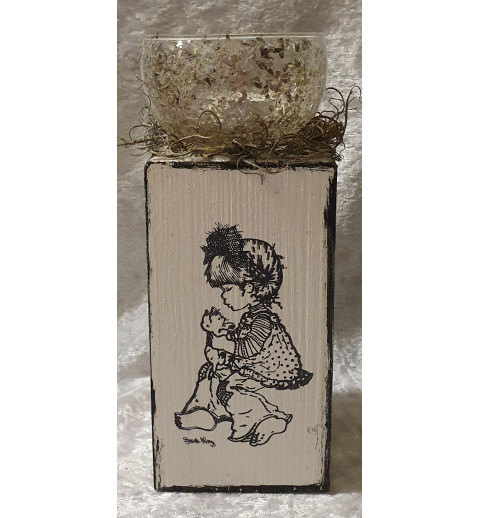Teelicht Holz/Glas