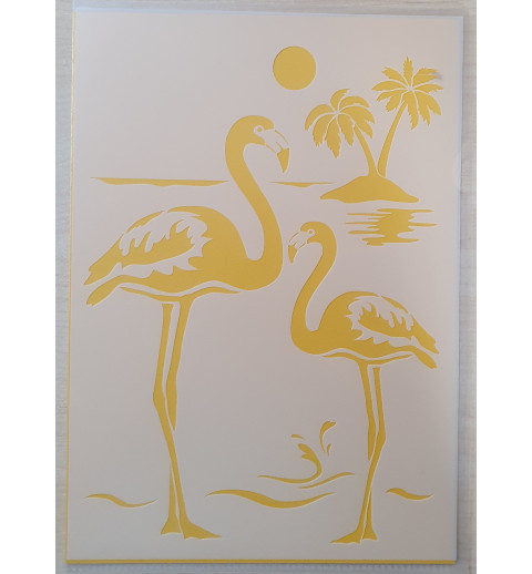 Schablone Flamingo