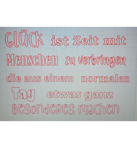 Schablone Glück ist.....