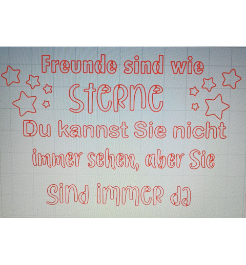 Schablone Freunde sind wie Sterne