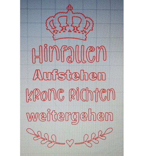 Schablone Hinfallen.....