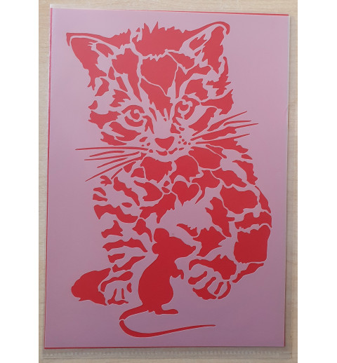 Schablone Katze/Maus