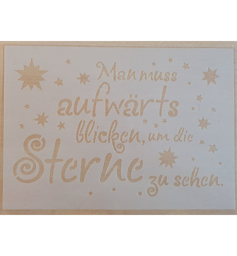 Schablone Aufwärts blicken....