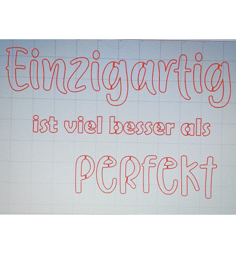 Schablone Einzigartig....