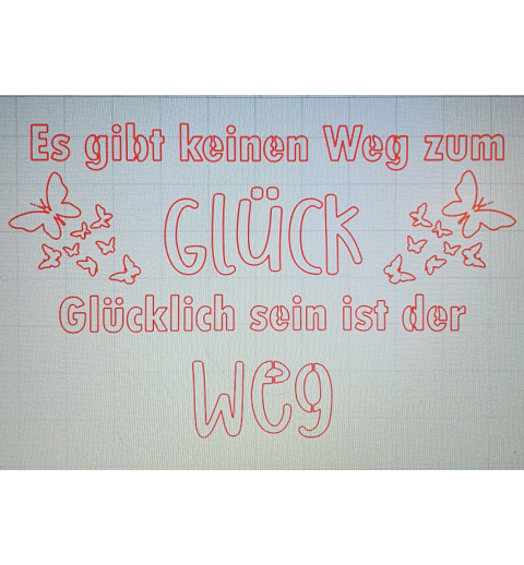 Schablone Glücklich sein.....