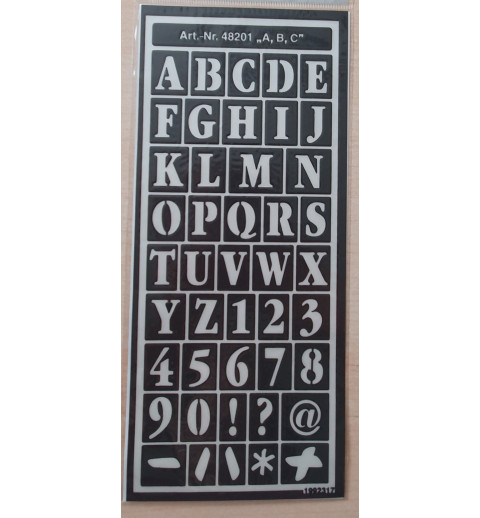 Schablone Selbstklebend Buchstaben