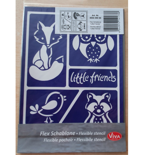 Schablone Selbstklebend little friends