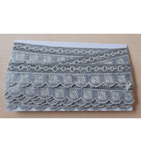 Spitzenband taupe