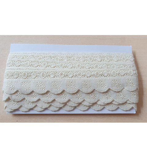 Spitzenband creme