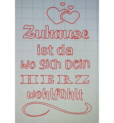 Schablone Zuhause.....