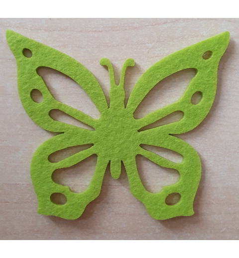Filz Schmetterling grün