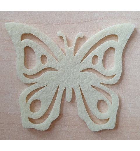 Filz Schmetterling creme