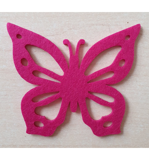 Filz Schmetterling pink