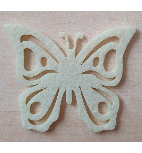 Filz Schmetterling creme