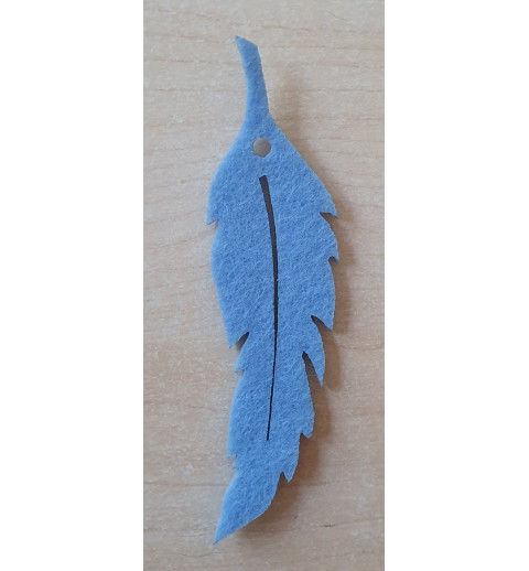 Filz Feder blau