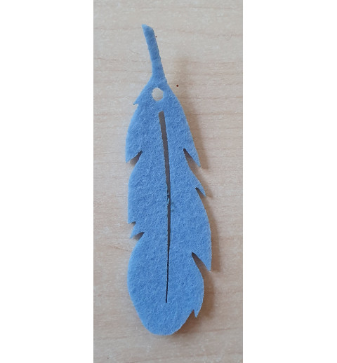 Filz Feder blau