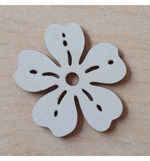 Holz Blume weiss