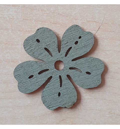 Holz Blume salbeigrün