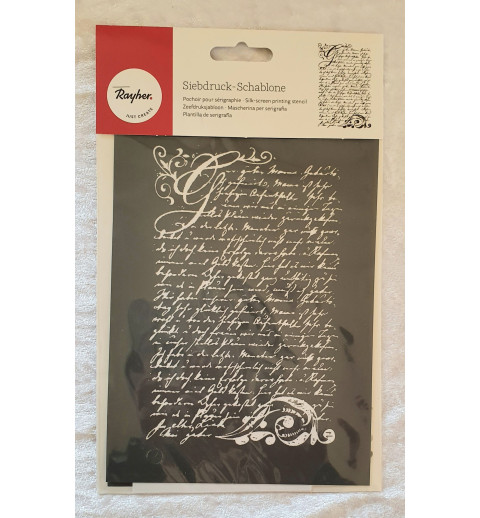 Siebdruck-Schablone Schrift