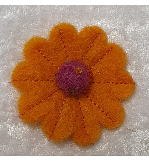 Filz Blume hellorange