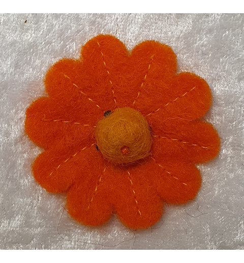 Filz Blume orange