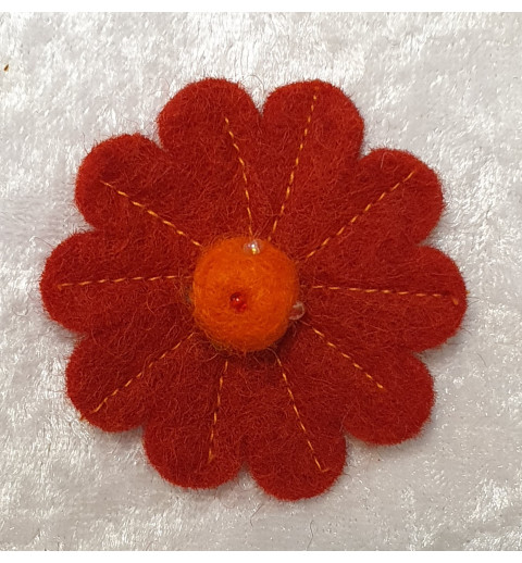 Filz Blume rot