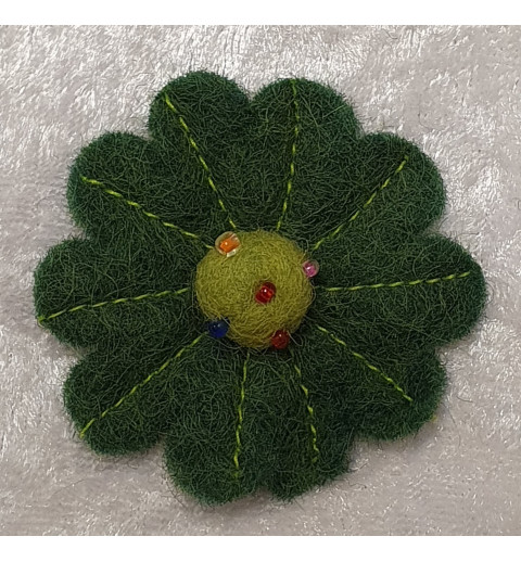 Filz Blume grün