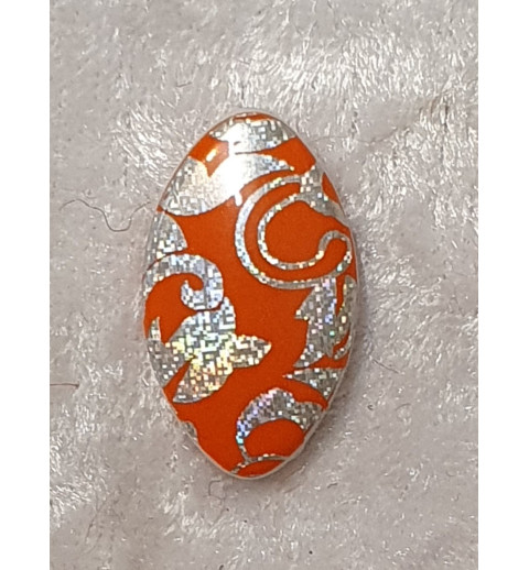 Kunststoffperlen flach orange