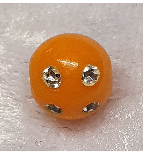 Strassperlen Kunststoff orange