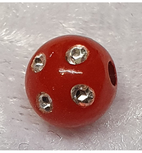 Strassperlen Kunststoff rot