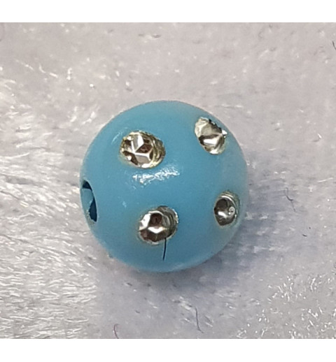 Strassperlen Kunststoff hellblau